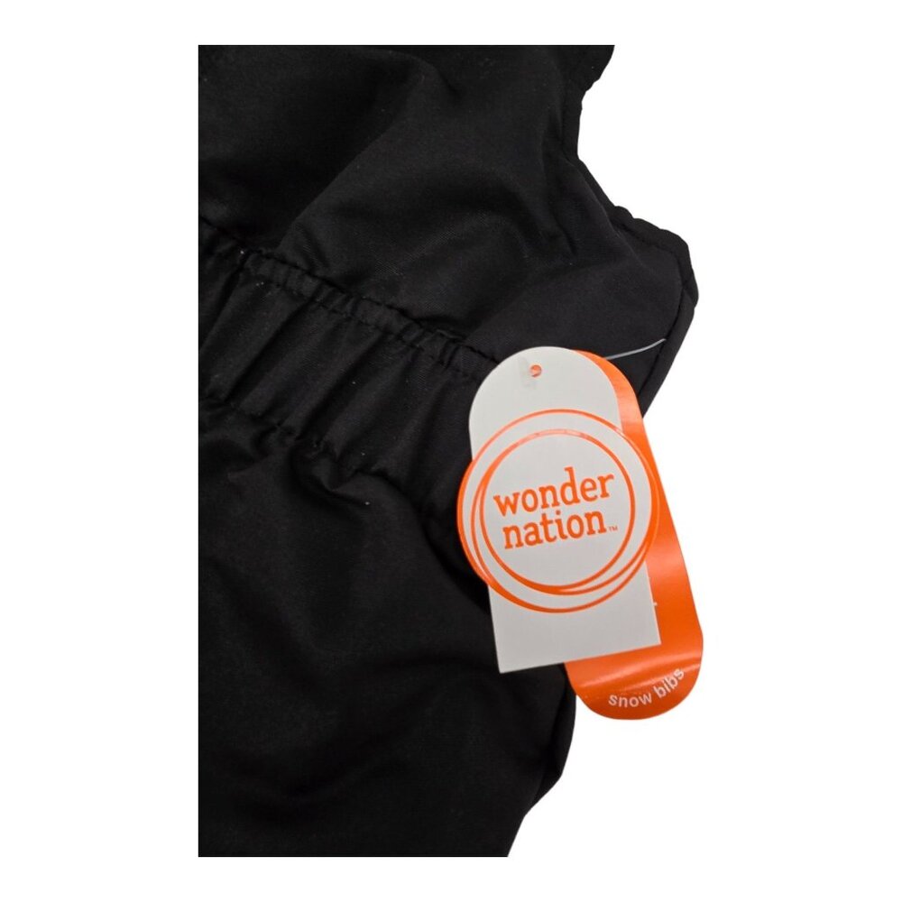Wonder Nation Toddler Snow Bibs 2T Black Reinforced Knees Durable Fabric NWT - Picture 3 of 5